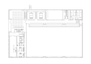 Městská hala Modřice, Atelier bod architekti, půdorys 1NP