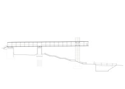 Lávka v Litomyšli od EHL & KOUMAR ARCHITEKTI: Podélný řez