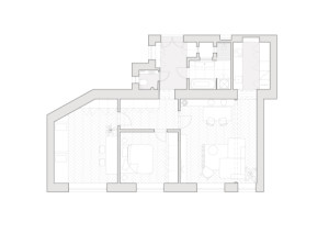 Návrh (Byt Bulharská; Anna Koukolová architekti)