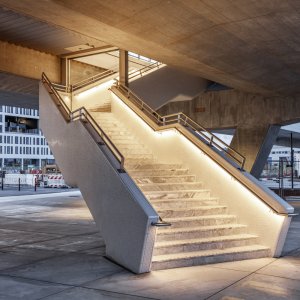 Stanice metra Orientkaj v Kodani od studií COBE + ARUP
