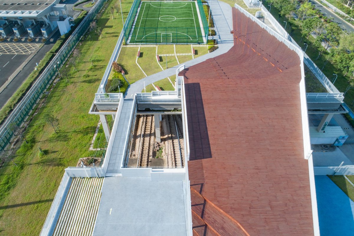 Park od studia Crossboundaries v čínském Šen-čenu