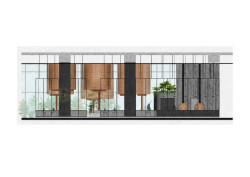 Pohled (Restaurace Pizza 4P’s v Hanoji od česko – vietnamského studia ODDO)