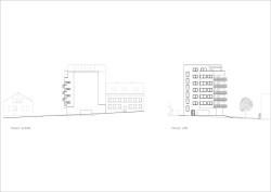 Pohledy severní a jižní (Rezidence Starý pivovar v Brně-Králově Poli, Atelier RAW)