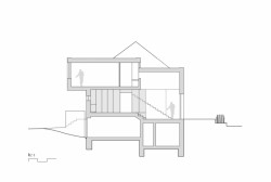 Rodinný dům Praha - Čimice, řez, Machar & Teichman