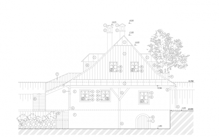 z+v architects, Rekonštrukcia baníckeho domu Dolná Resla, pohled severní – foto