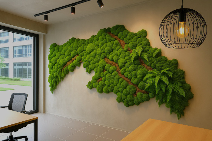 Mechové stěny a obrazy od Jungle Interiors