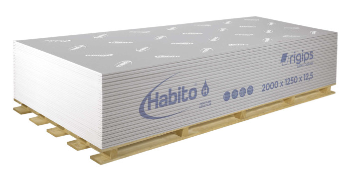 Vysocepevnostní sádrokartonová deska Habito® H od Rigips se vyznačuje výrazně zvýšenou pevností jádra.