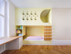Dětský pokoj pro dvě děti (Rekonstrukce bytu v Praze, No Architects)