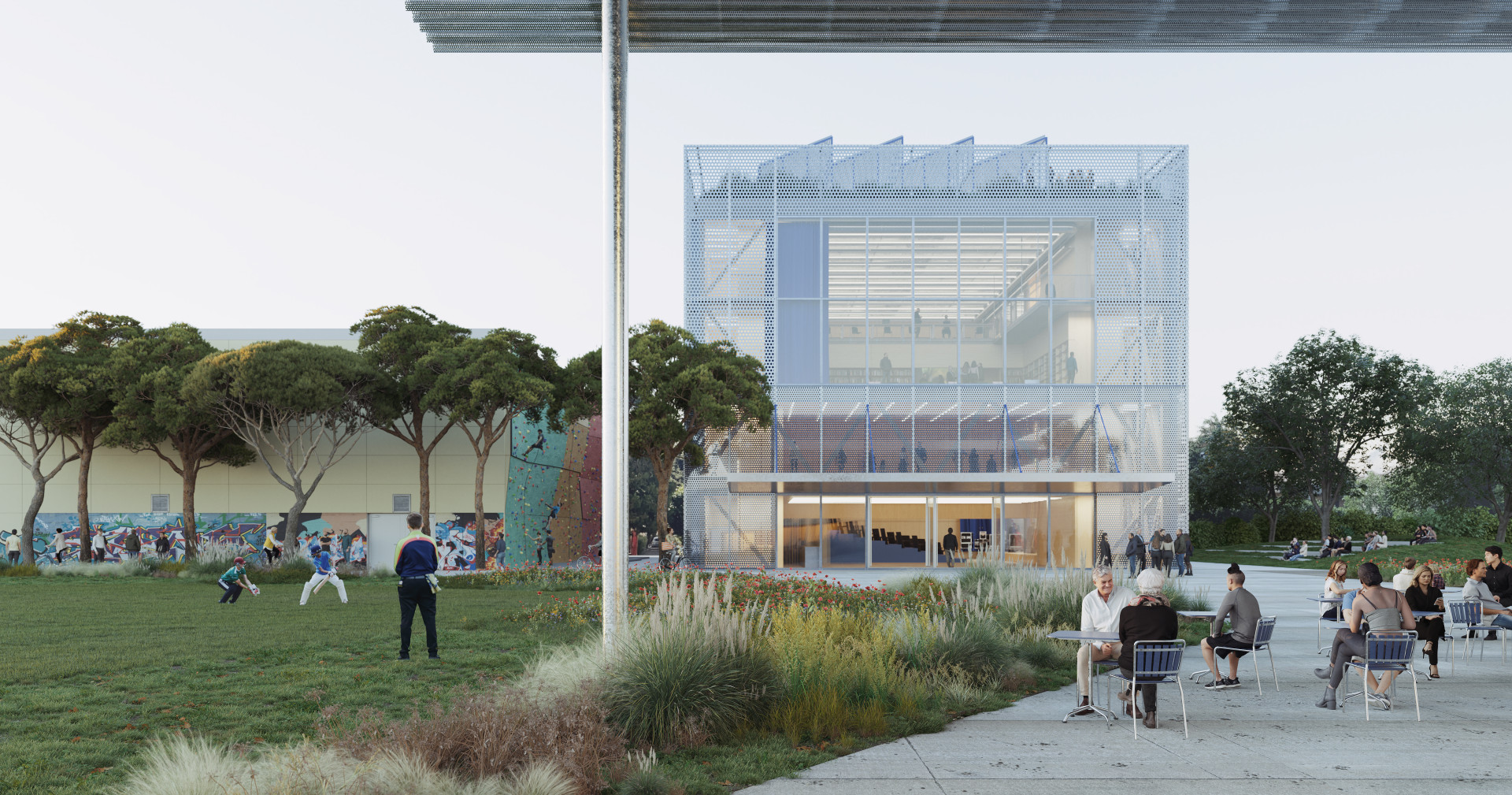 Box na události. Budova, kterou studio ganko navrhli pro italskou Brescii.