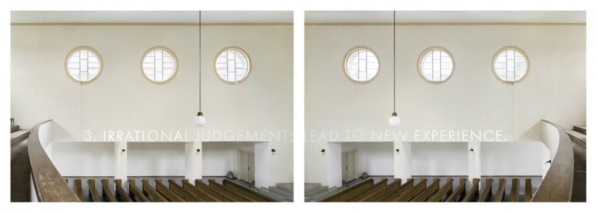 Instalace Věty po konceptuálním umění umělce Petra Duba. Foto: Studio Flusser