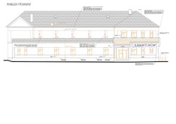 Pohled (Lidový dům Zaječov, IO Studio)