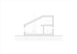 Řez podélný (Chata Bebech, JANSELF STUDIO)
