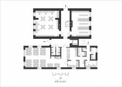 Architekt Ondřej Tuček, Přístavba a rekonstrukce obecní školy Hovorčovice, půdorys 1. NP – foto