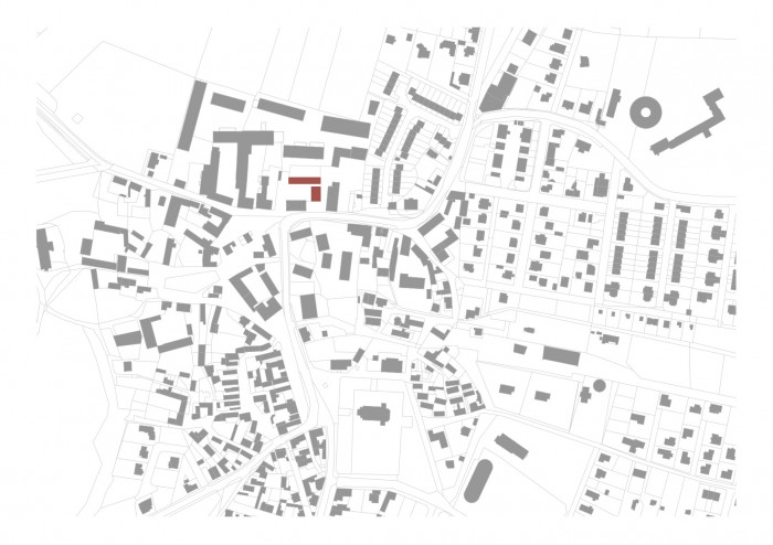 Hasičská zbrojnice a zázemí technických služeb v Líbeznicích, Ehl&Koumar architekti/ Lukáš Ehl, Tomáš Koumar, Jaroslav Malina, Jan Lankaš - širší situace