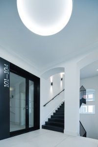 Schodiště (Villa Fitz v Rokycanech, Luni architekti)