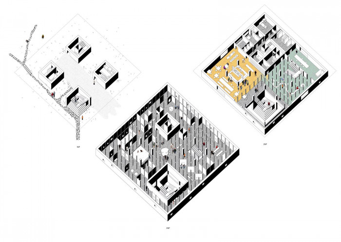 Šimon Marek, Galerie dětské Ilustrace Otakara Božejovského, schéma objektu galerie – foto