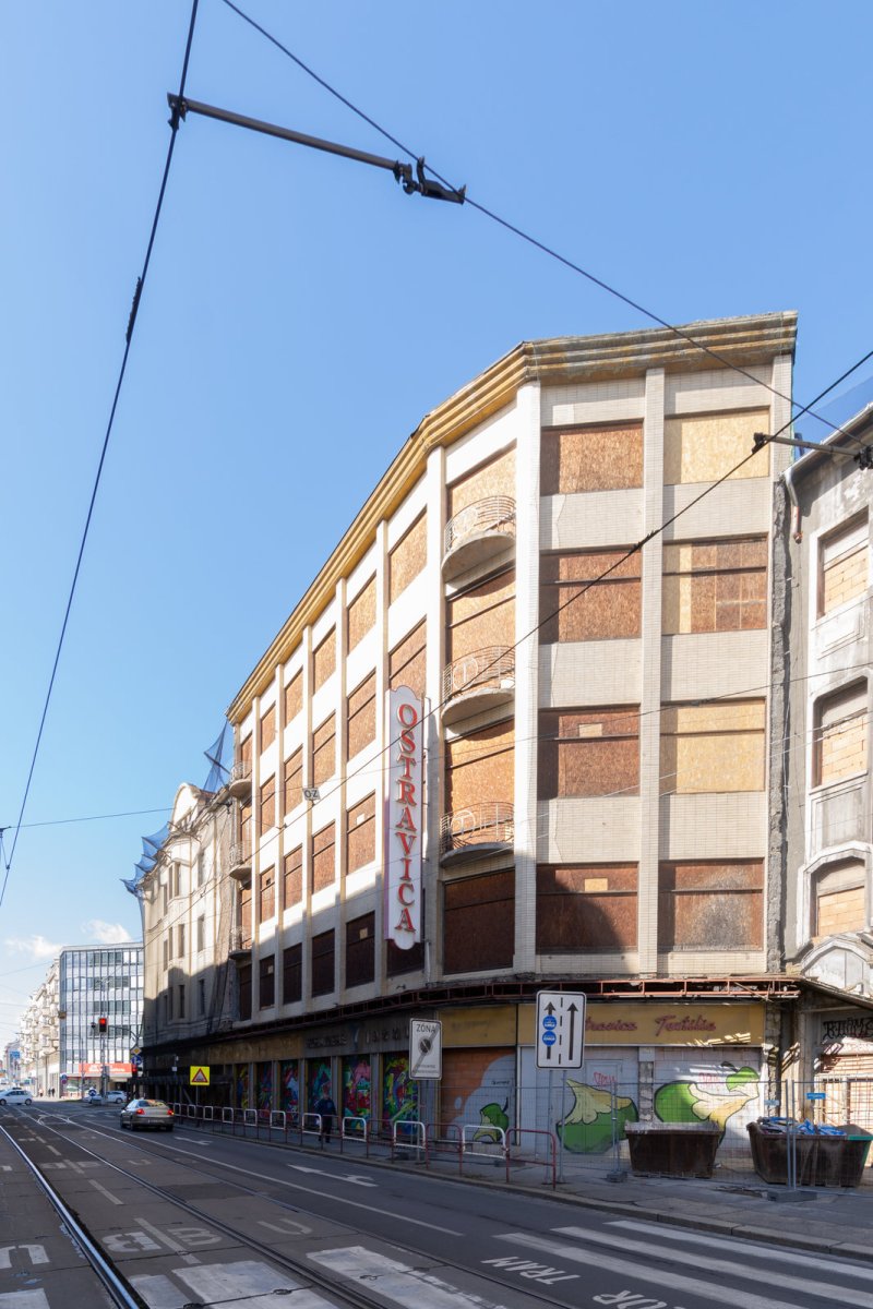 Původní stav budovy B (Textilia – zreknstruovaná ikona Ostravy; Master Design)