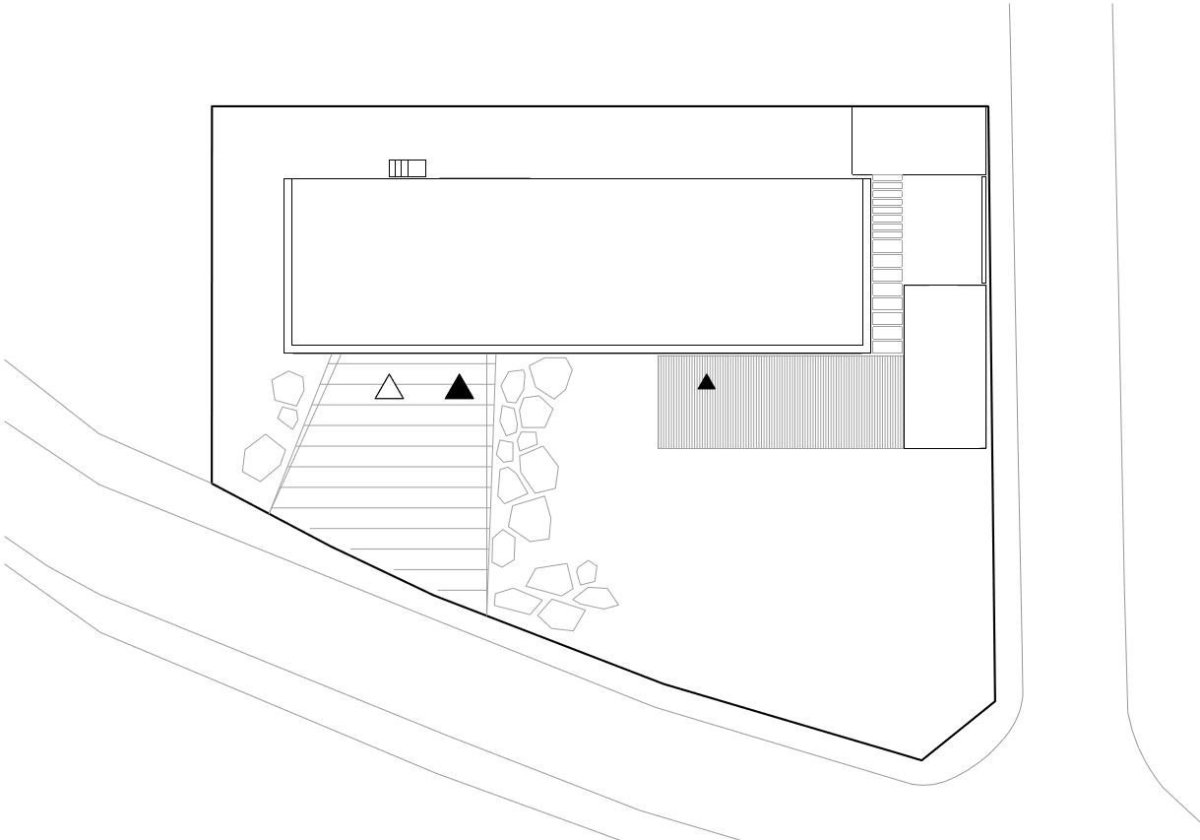 RD Frame House, situace, Fandament Architects s.r.o.