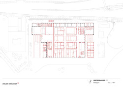 Půdorys (ATELIER BRÜCKNER, Wagenhallen ve Stuttgartu)