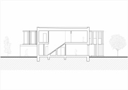 Rodinné domy v Dobříši, řez, Boq architekti