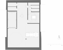 Bytový dům Mydlářka, půdorys 1PP, Doležel Architekti