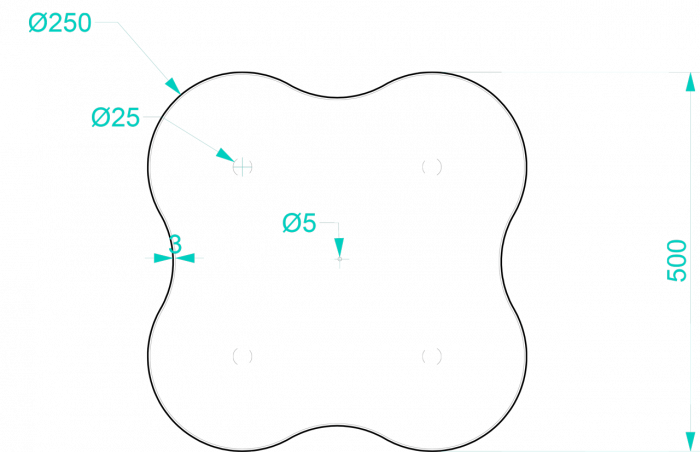 Markéta Rádková, Stolička, půdorysný řez - foto
