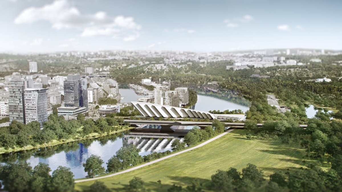 Vize architekta Jaromíra Pizingera o obytném mostě na místě Libeňského mostu v Praze.