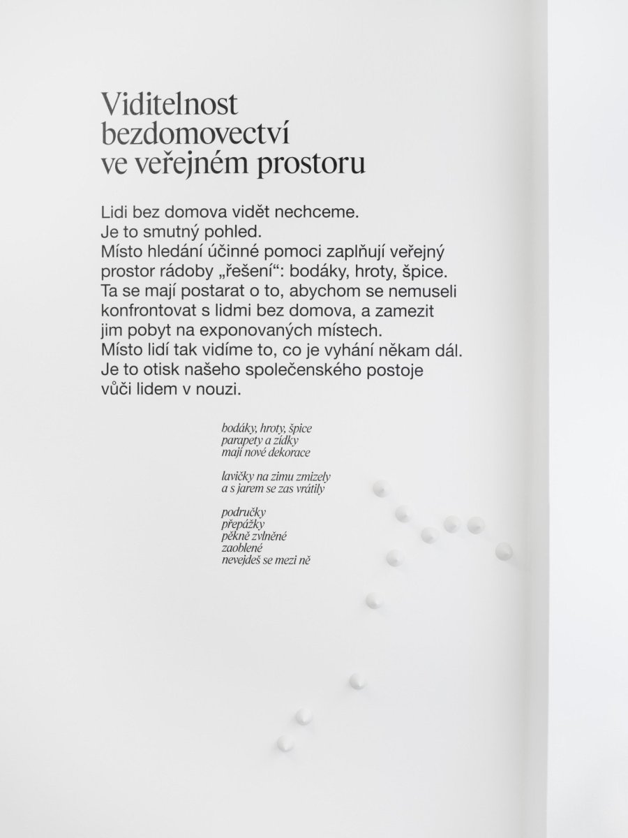 Od 15. března do 4. května 2024 probíhá v galerii VI PER výstava s názvem Čí je to problém? Bezdomovectví mezi Prahou a New Yorkem.