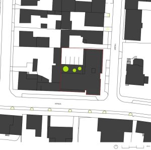Polyfunkční dům Kvítková, situace, Chládek architekti