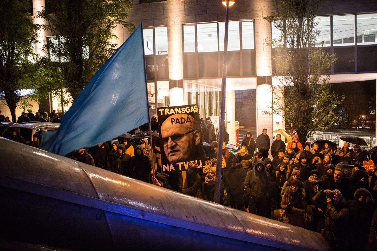 Demonstrace za záchranu Transgasu