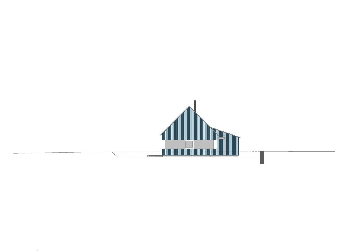 Chata v Jizerských horách, Markéta Cajthamlová, Architektonická projekční kancelář: Pohled východní