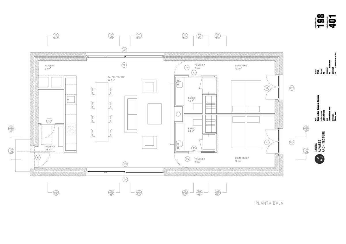 Villa Slow, půdorys, Laura Alvarez Architecture