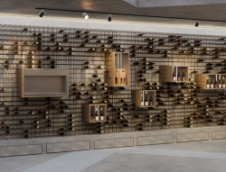 Vizualizace interiéru prodejny vína (Vstupní objekt do zámeckých sklepů s trafostanicí v Kroměříži od Atelier Štěpán)