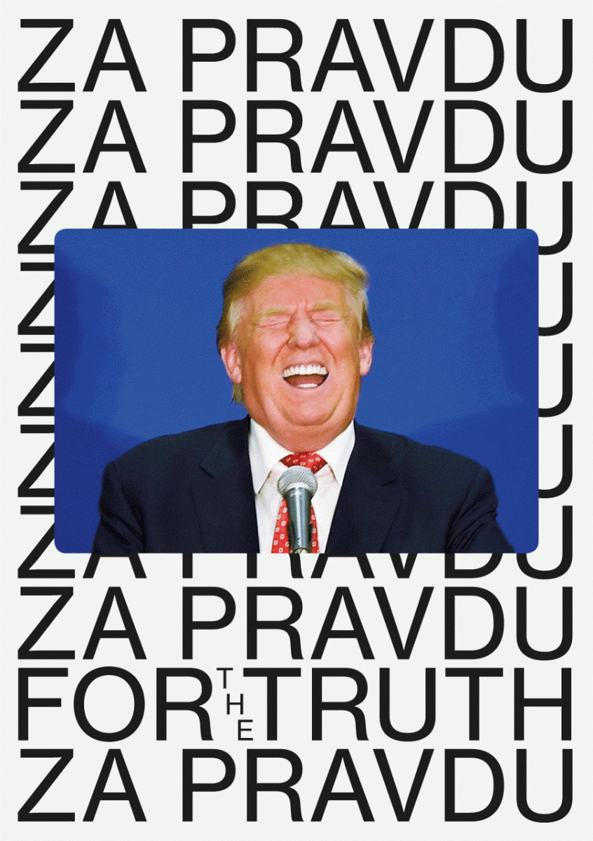 Za pravdu..., oficiální grafika výstavy.