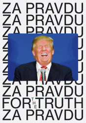 Za pravdu..., oficiální grafika výstavy.