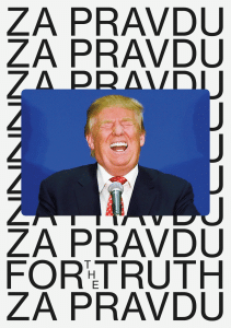 Za pravdu..., oficiální grafika výstavy.