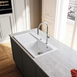 Dřez Franke MythosX s odkapem v barvě Glacier