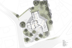 Situace (Městská knihovna v Rožnově pod Radhoštěm, ČTYŘSTĚN)