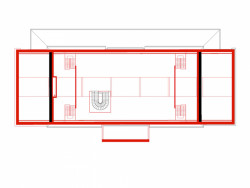 Revitalizace nádraží Bubny na Památník ticha, půdorys 4NP, ARN Studio