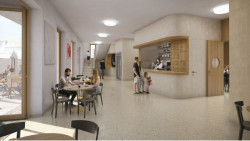 2. místo: Společenské cetrum Stará Hasička, vizualizace, Architekti Brno