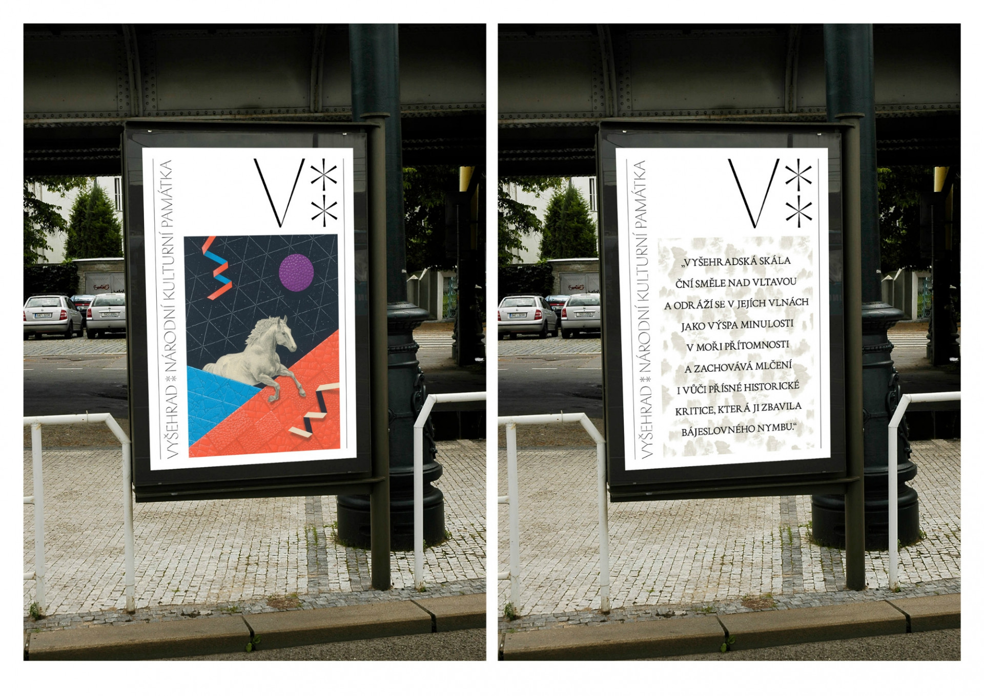 Nová vizuální identita Vyšehradu, Jan Matoušek a Miroko Maroko. Zdroj: CZECHDESIGN