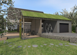 ARCHCON atelier, Dům na větrném kopci, vizualizace - foto