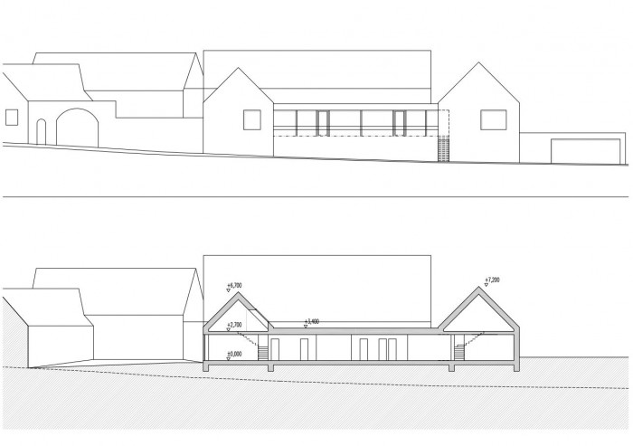 Sídlo firmy RenoEnergie, řez, ov-a