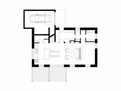 stempel & tesar architekti, Rodinný dům v Lysé nad Labem, půdorys 1. NP – foto