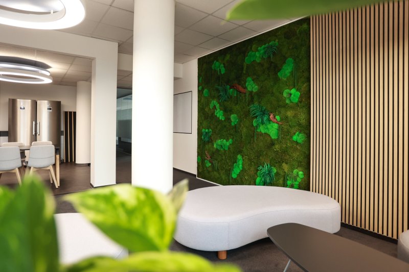 Mechové stěny a obrazy od Jungle Interiors