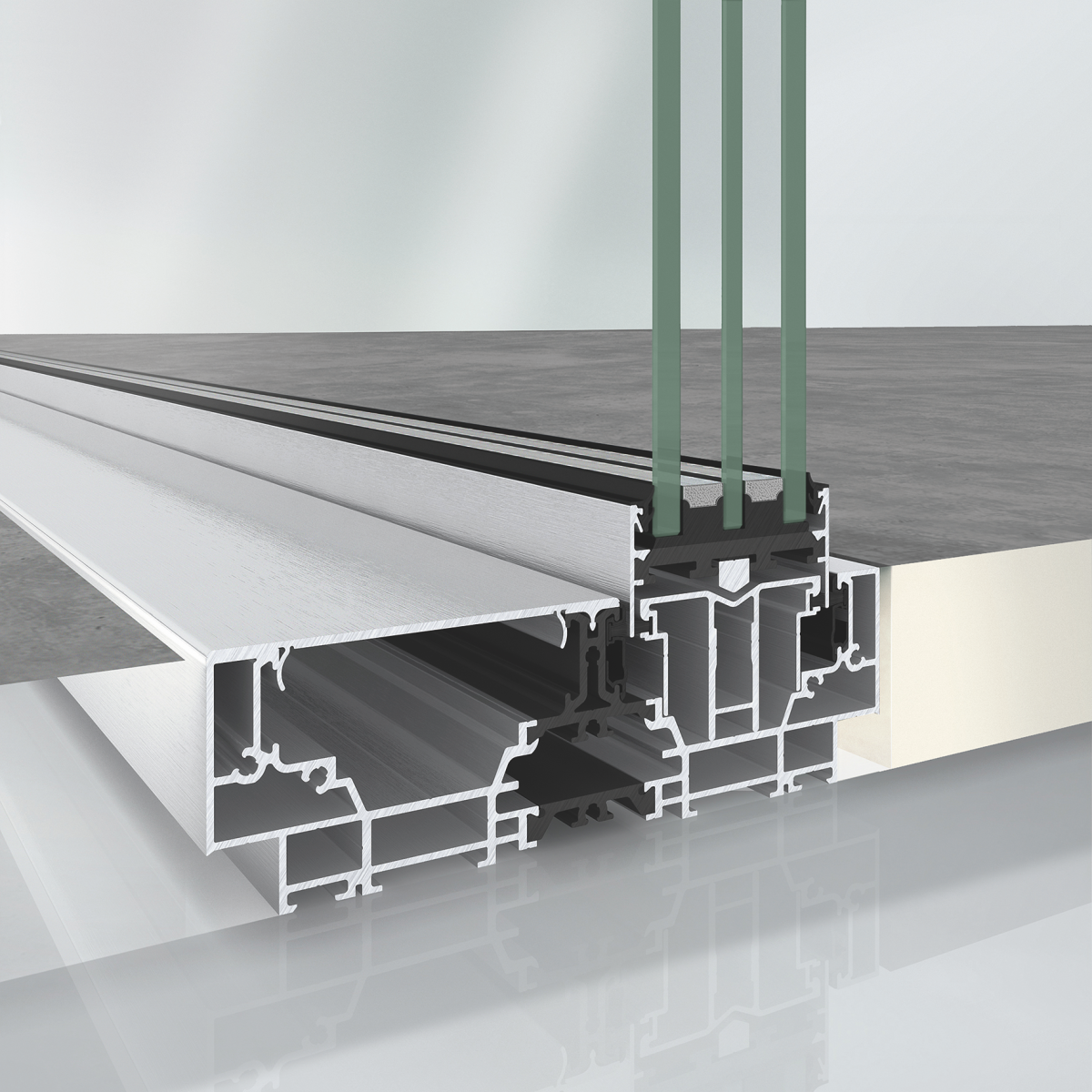 Bezbariérový práh systému Schüco AS PD 75.HI Access Line