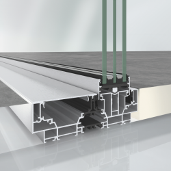 Bezbariérový práh systému Schüco AS PD 75.HI Access Line