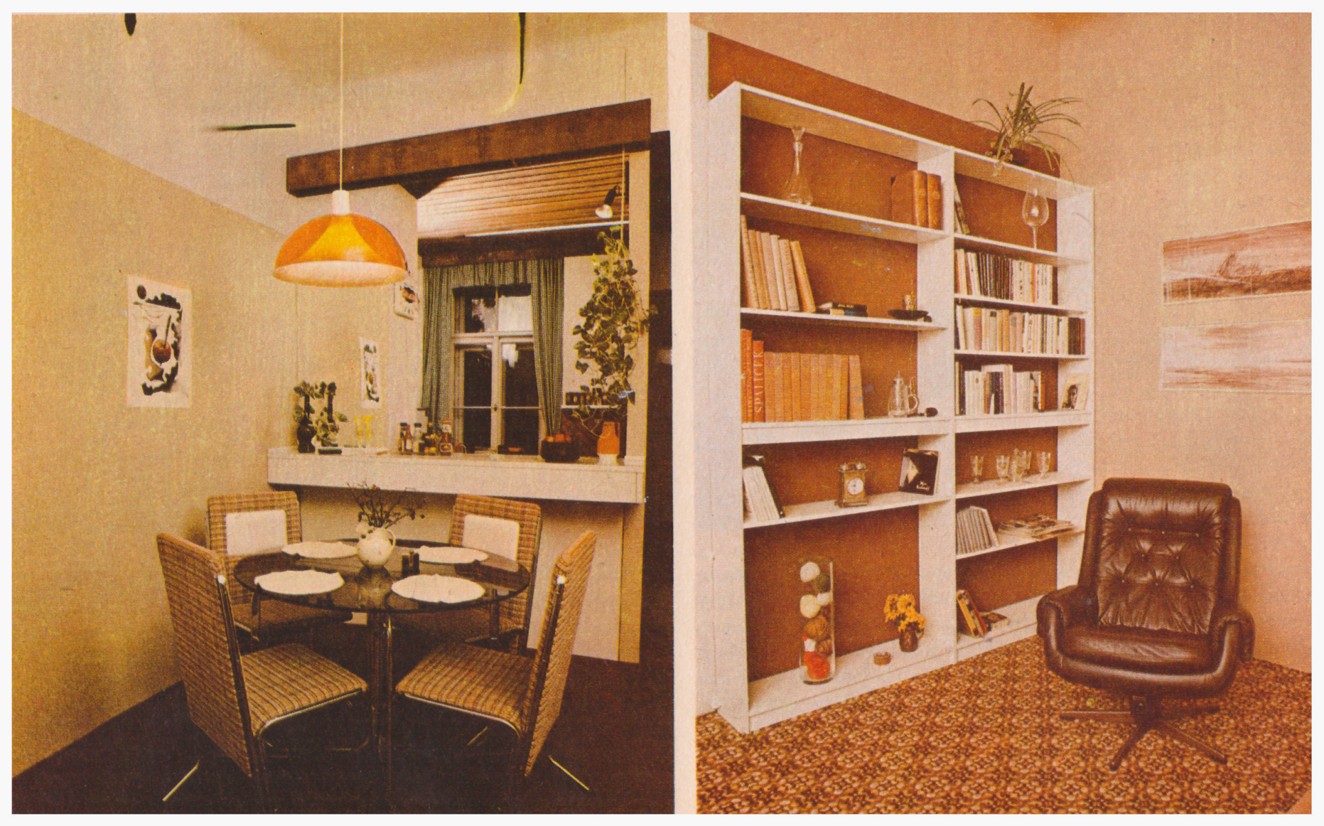 Z návštěvy v jedné skutečné domácnosti. V době socialismu nebylo snadné najít zajímavé interiéry. "Museli jsme lidi skoro prosit na kolenou," vzpomíná Ivana Čapková. Časopis Domov 3/1982