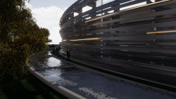 Parkovací dům v Dolních Břežanech, Franek Architects, Vašiarchitekti - vizualizace