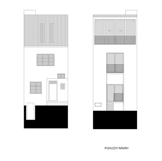 Rekonstrukce rodinného domu, nákresy